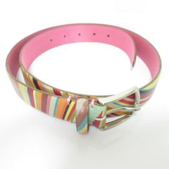 Paul Smith ポールスミス ベルト キャンバス マルチカラー ストライプ