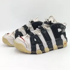 NIKE ナイキ AIR MORE UPTEMPO エア モアアップテンポ スニーカー メンズ 27cm 黒 白 ブラック ホワイト 414962-105 C-10-7のサムネイル