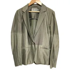 美品 ISSEY MIYAKE イッセイミヤケ A.POC INSIDE パターン切替 1B テーラードジャケット サイズ2 グレー系 レディース 古着 中古 USEDのサムネイル