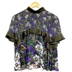 入手困難☆sacaiサカイ☆花柄フローラル半袖後ろプリーツブラウス 