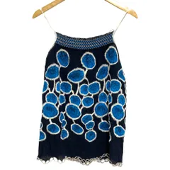 良品 mina perhonen ミナペルホネン papaver リネンキャミソール is1171 サイズ36 ネイビー レディース 古着 中古 USEDのサムネイル