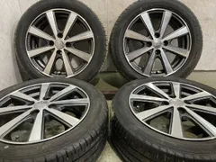 【DUNLOP ENASAVE EC204 185/55R15】夏タイヤ【ENKEI SMACK エンケイ 15インチ 5.5J4HPCD100+43】バリ溝 bB等　(KTY162)のサムネイル