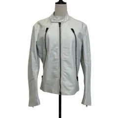 13SS Maison Margiela 14 メゾンマルジェラ 14 名作 八の字 ライダースジャケット サイズ48 オフホワイト メンズ 古着 中古 USEDのサムネイル
