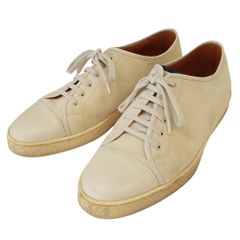 JOHN LOBB ジョンロブ LEVAH ヌバックレザー ローカットスニーカー 8.5 約27cm ライトグレー メンズ 古着 中古 USEDのサムネイル