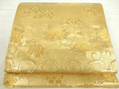 平和屋着物○上質な小紋 型染め 菊唐草文 鬼しぼ縮緬 正絹 逸品