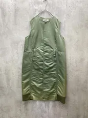 ZUCCa ズッカ N/C ダブルツイル ワンピース ベスト羽織 ロングジレ sizeM/グリーン ■◇ レディースのサムネイル