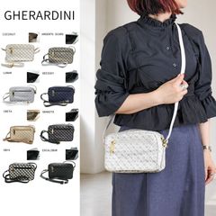 美品✨GHERARDINI ソフティ　スマホショルダー　ミニショルダー　シルバー 美品✨GHERARDINI ソフティ スマホショルダー ミニショルダー シルバー