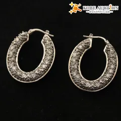 ■ ジルサンダー フープピアス J56VG0010 アクセサリー ロゴ刻印 レディース 約21g シルバー 付属品付きのサムネイル