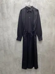 Ezick エジック ウエストリボン ロング シャツ ワンピース無地 カジュアル きれいめ sizeM/ブラック ■◇ レディースのサムネイル