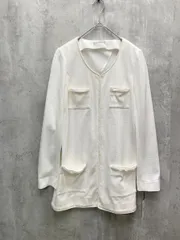 新品 SCOT CLUB スコットクラブ ノーカラー ジャケット アウターきれいめ 上品 size9/ホワイト ■◇ レディースのサムネイル