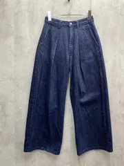 GU ジーユー ワイドシルエットバギージーンズ デニムパンツ sizeS/ネイビー ■■ レディースのサムネイル