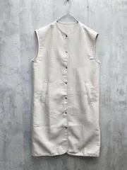 a.v.v アーヴェヴェ キルト調 ジャカード ロング ジレ ベスト sizeS/グレージュ ■◆ レディースのサムネイル