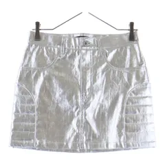 JUNYA WATANABE COMME des GARCONS (ジュンヤワタナベ コムデギャルソン) 25SS メタリック コーティング バイカー JO-S005 ミニスカート シルバーのサムネイル