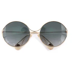 GUCCI (グッチ) GGロゴ フェイクパール アジアンフィット サングラス アイウェア GG0253S ゴールド/グレーグラデーションのサムネイル
