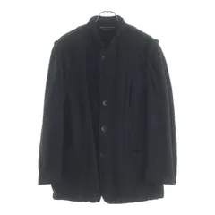 COMME des GARCONS HOMME PLUS (コムデギャルソンオムプリュス) 90s ウール ナイロン 縮絨 ツイード テーラード ジャケット ブラック PJ-04005Mのサムネイル