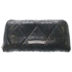 CHROME HEARTS (クロムハーツ) REC F ZIP QUILTED WALLET セメタリークロス キルティング レザーロングウォレット 長財布 ブラックのサムネイル