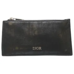 Christian Dior (クリスチャンディオール) オブリーク ギャラクシー フラグメントケース カードケース 小物入れ ブラック レザー シルバー金具のサムネイル