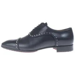 CHRISTIAN LOUBOUTIN (クリスチャンルブタン) ストレートチップパイピング スタッズ装飾 レザードレスシューズ ブラックのサムネイル