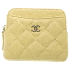 CHANEL (シャネル) マトラッセ ココマーク ジップ コインパース コインケース キャビアスキン ゴールド金具 イエロー AP2061のサムネイル