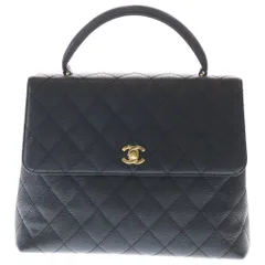 CHANEL (シャネル) マトラッセ ココマーク トップハンドル ハンドバック キャビアスキン ブラック A12397のサムネイル