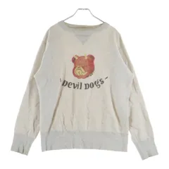 FREE WHEELERS POWER WEAR (フリーホイーラーズ) USMC VMF-111 Devil Dogs SET-IN Sleeve Sweat Shirt デビルドッグ セットイン 両V スウェットシャツ グレーのサムネイル
