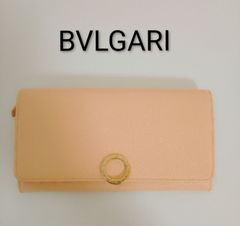 美品】ブルガリ ローマ ラージウォレット 長財布 レザー ベージュ 箱付 