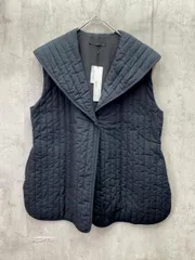 新品 Heather ヘザー ビッグカラー 薄手 キルティング ベスト オーバーサイズ sizeF/黒  ■◇ レディースのサムネイル
