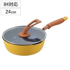 24cm IH-compatible curry pan with glass lid, by Ichijo Monko (also suitable for gas stoves, deep curry pan, 24cm, all-in-one cooking, cooking utensil, pot, deep frying pan, meat dishes, stir-fried vegetables)