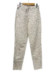 EVISU (エヴィス) カモメ 総柄 ジャガード ペインターパンツ ハンマーループ 裾カットオフ 1 ベージュ メンズ/028のサムネイル
