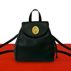 極 美品 Christian Dior クリスチャンディオール ヴィンテージ CD ロゴ 金具 レザー リュックサック バックパック ブラック 00561のサムネイル