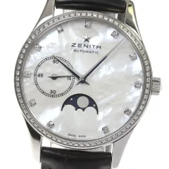 ゼニス ZENITH 16.2310.692 クラスエリート ウルトラシン ムーンフェイズ ダイヤモンド 自動巻き レディース 美品 _823399のサムネイル