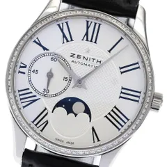 ゼニス ZENITH 16.2310.692 クラスエリート ウルトラシン ムーンフェイズ ダイヤベゼル 自動巻き レディース 良品 _826636のサムネイル