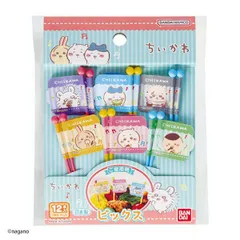 ちいかわ ピックス 12本入 （ ちいかわ おかずピック お弁当ピック 12本 ピンチョス 飾り 彩り 日本製 子供 お弁当 弁当 お弁当用 パーティ キャラクター キッズ 楊枝 ようじ )のサムネイル