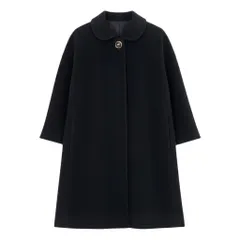 g13 Christian Dior ウールステンカラーコート CDロゴボタン アウター アンゴラ混 9サイズ ブラック ウール100％ レディース 女性用u02tのサムネイル