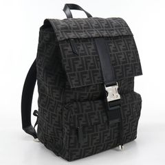 B*m様 FENDI FFエンボス レザー バックパック リュック ブラック