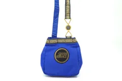 ジャンニ ヴェルサーチェ ヴィンテージ ショルダーバッグ リーフモチーフ ロゴ刺繍 青 ブルー GIANNI VERSACE 2793hのサムネイル