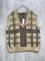 新品 Heather ヘザー HE061458 グレンチェック ニット ベスト sizeF/ベージュ ◆■レディースのサムネイル