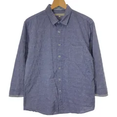 【中古】　UNITED ARROWS　ボーダーシャツ　長袖　トップス　レギュラーカラー　胸ポケット　古着　/1580のサムネイル