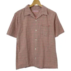 【中古】　H.Ranch Market　チェックシャツ　半袖　トップス　オープンカラー　胸ポケット　古着　/1580のサムネイル