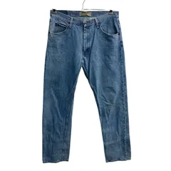 メキシコ製 Wrangler デニムパンツ W34 ライトブルー ラングラー ジップアップ 紙パッチ コインポケット アメカジ ジーンズ 2607-175のサムネイル