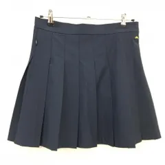 【美品】ジェイリンドバーグ プリーツスカート ネイビー ロゴイエロー レディース M ゴルフウェア J．LINDEBERGのサムネイル