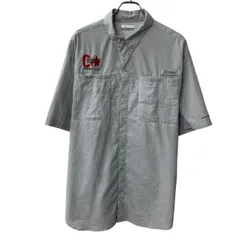 Columbia PFG 半袖 ロゴシャツ XL グレー コロンビア ピーエフジー ボタンダウン ロゴ刺繍 メッシュ 切替 フィッシング 夏物 a807-5693のサムネイル