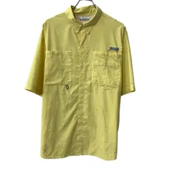 Columbia PFG 半袖 無地シャツ XL イエロー コロンビア ピーエフジー ボタンダウン メッシュ 切替 フィッシング アウトドア 夏物 a807-5694のサムネイル