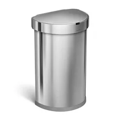 SIMPLEHUMAN シンプルヒューマン センサーカン セミラウンド 45L シルバー ST2009 自動開閉 ゴミ箱 ダストボックス おしゃれ 【MY0713】のサムネイル