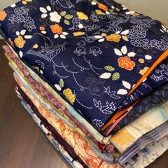 正絹 大島紬 着物 羽織 10枚 まとめ売り リメイク ハンドメイド まとめ売り】正絹大島紬10枚 リメイク素材 ハンドメイド向け - メルカリ