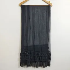 LANVIN en Bleu ランバンオンブルー ストール ショール シアー ティアード スパンコール フォーマル シルク ブラック G323のサムネイル