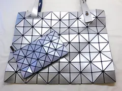 ISSEY MIYAKE イッセイミヤケ ■ おまけポーチ付き トートバッグ BAOBAO BB01-AG421 バオバオ シルバー系 □8Gのサムネイル