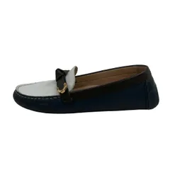 COLE HAAN(コールハーン) ドライビングシューズ 6 1/2 B レディース - 白×ネイビー×ダークブラウン レザーのサムネイル