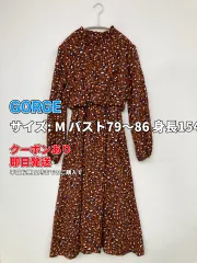 GORGE ジョージ ワンピース M   バスト79～86   身長154～162 ブラウン レディースのサムネイル