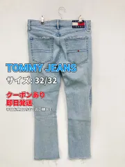 TOMMY JEANS トミージーンズ デニムパンツ 32/32 スカイブルー クロップド・半端丈 無地 ワンポイント ブランドロゴ スタンダード クラッシュ・ダメージ レギュラー メンズのサムネイル